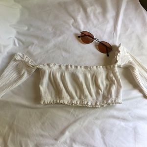 Off the shoulder crop top